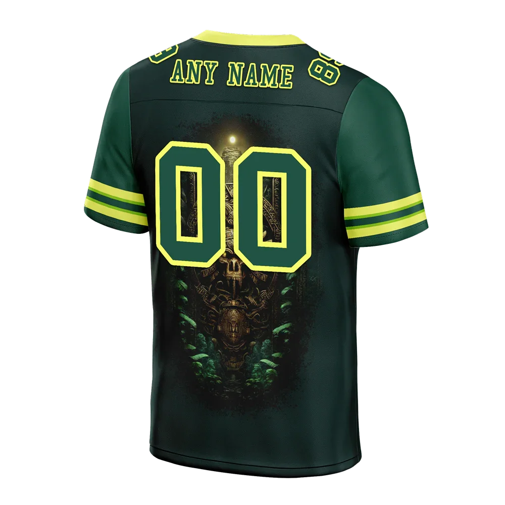 Custom Green Skull Fashion Green Personalized Authentic Football Jersey FBJ02-bc0fbb9 - Coolcustomize