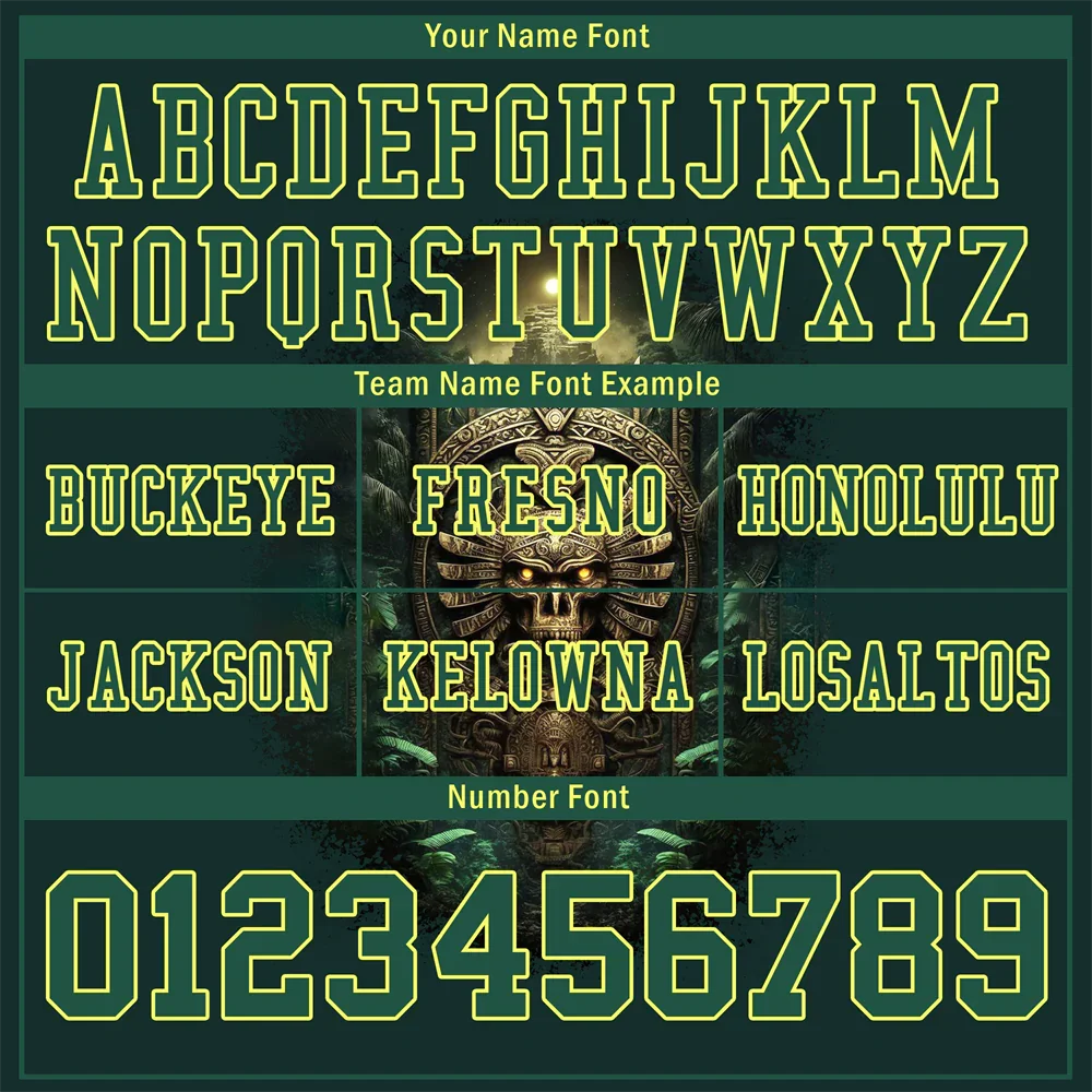 Custom Green Skull Fashion Green Personalized Authentic Football Jersey FBJ02-bc0fbb9 - Coolcustomize