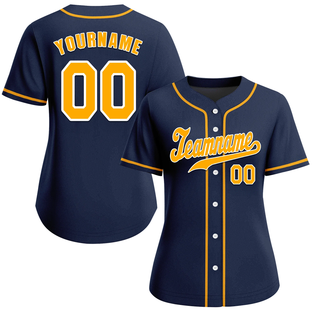 Custom Blue Classic Style Orange Authentic Baseball Jersey - Coolcustomize
