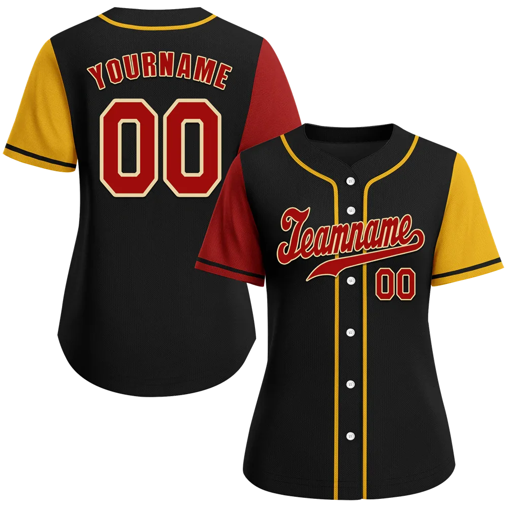 Custom Black Two Tone Brown Authentic Baseball Jersey - Coolcustomize