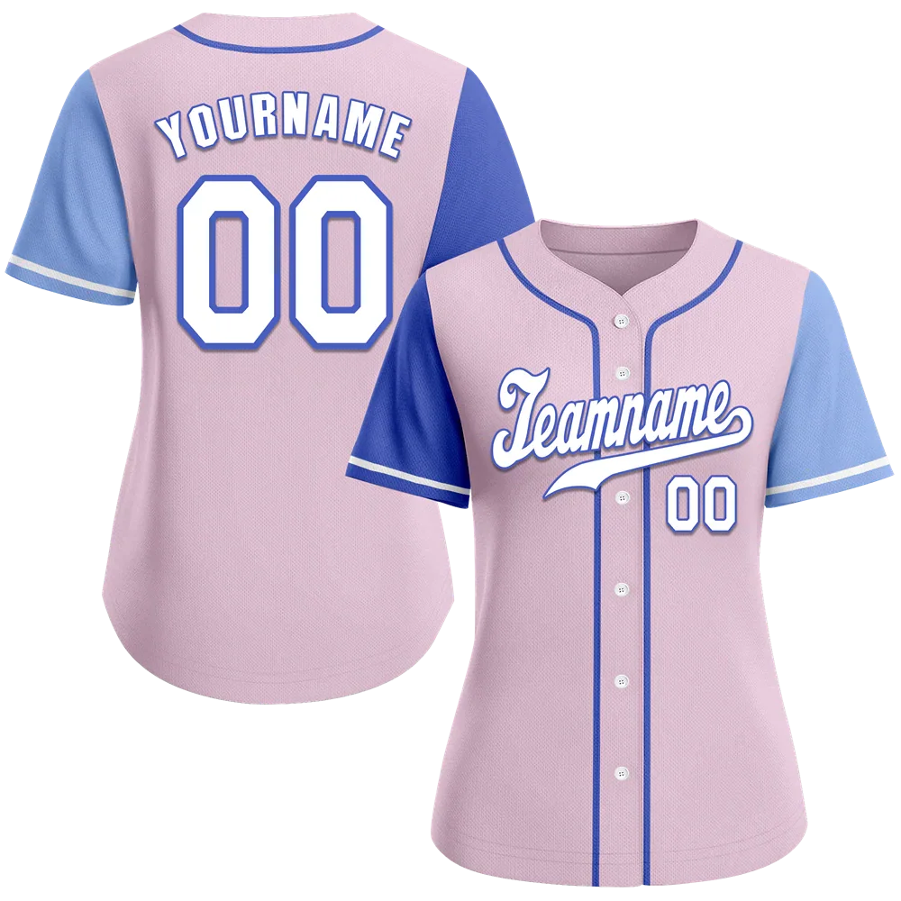 Custom Pink Two Tone White Authentic Baseball Jersey - Coolcustomize