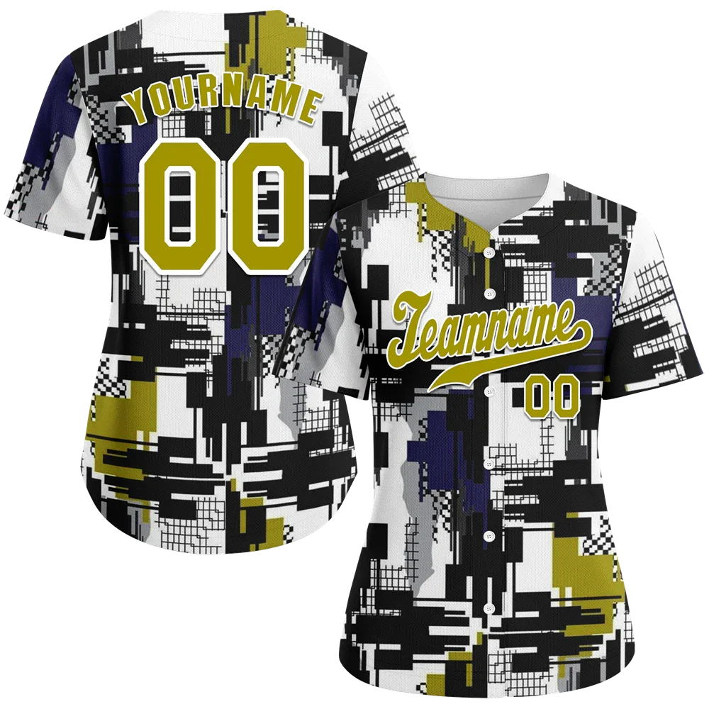 Custom Colorful Graffiti Pattern Orange Authentic Baseball Jersey - Coolcustomize