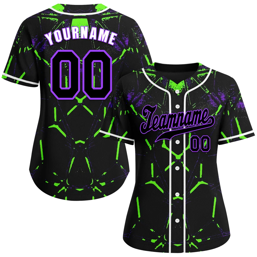 Custom Black Graffiti Pattern Black Authentic Baseball Jersey - Coolcustomize
