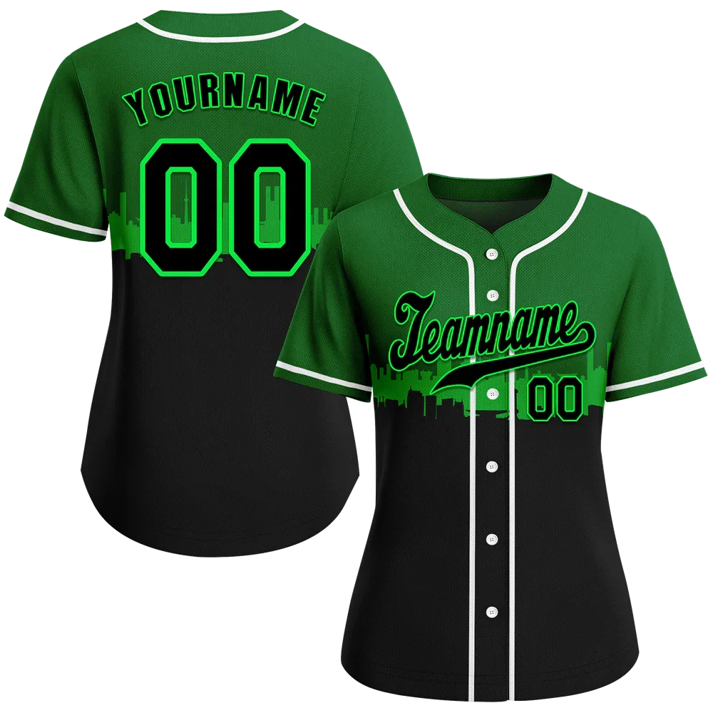 Custom Green Black City Edition Black Authentic Baseball Jersey BSBJ0a-bc0fbb9 - Coolcustomize