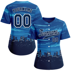 Custom Blue City Edition Black Authentic Baseball Jersey BSBJ0a-bc0fbca