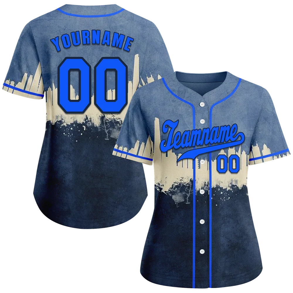 Custom Grey Black City Edition Blue Authentic Baseball Jersey BSBJ0a-bc0fbc7 - Coolcustomize