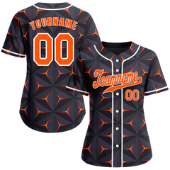 Custom Black 3D Pattern Orange Authentic Baseball Jersey BSBJ0a-bc0fbdd