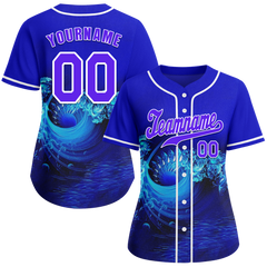 Custom Blue 3D Pattern Purple Authentic Baseball Jersey BSBJ0a-bc0fbd7