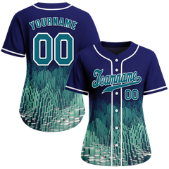 Custom Blue Aqua 3D Pattern Aqua Authentic Baseball Jersey BSBJ0a-bc0fbd9