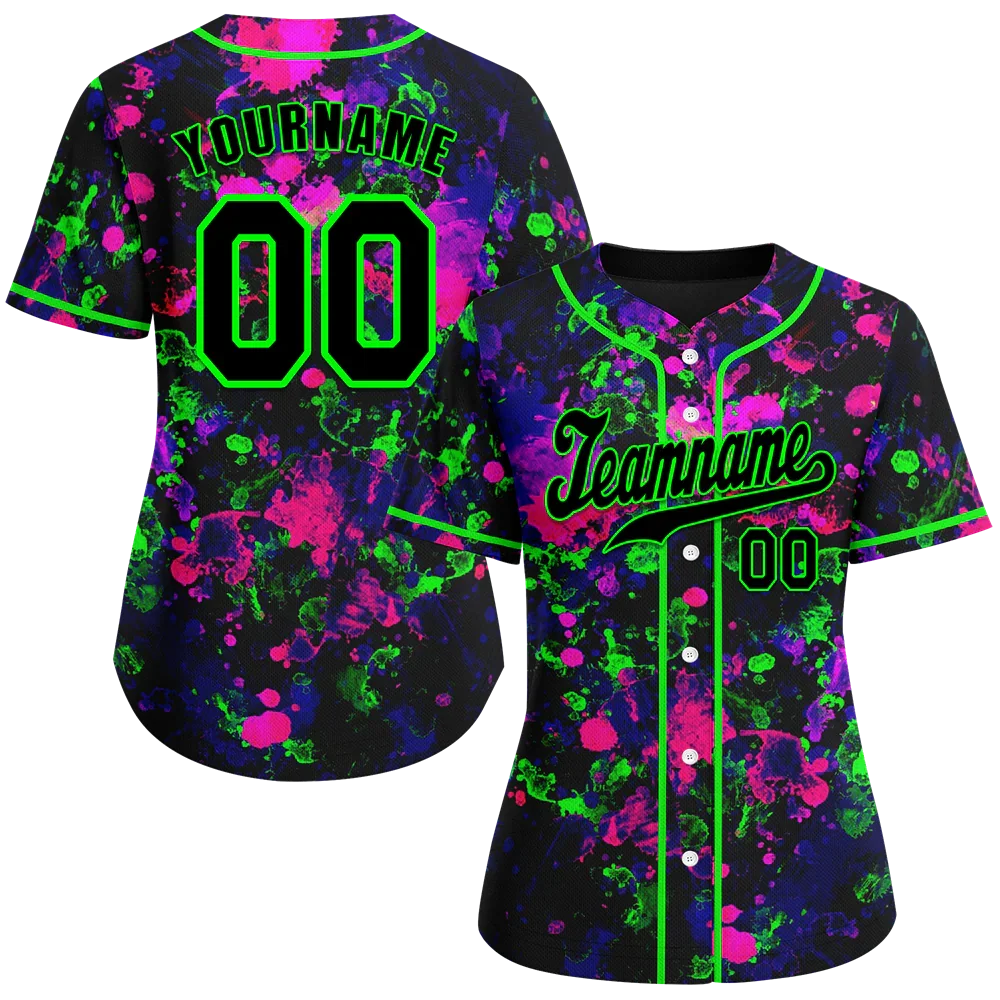 Custom Black Red Tie Dye Black Authentic Baseball Jersey BSBJ0a-bc0fbf0 - Coolcustomize