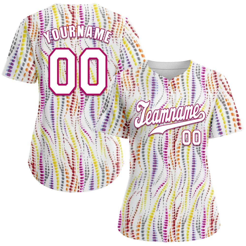 Custom Yellow Purple Tie Dye White Authentic Baseball Jersey BSBJ0a-bc0fbfc - Coolcustomize