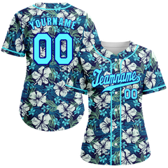 Custom Blue Hawaii Aqua Authentic Baseball Jersey BSBJ0a-bc0fbf7