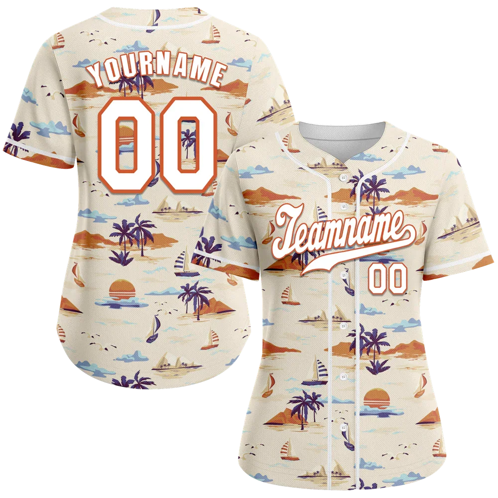 Custom Orange Hawaii White Authentic Baseball Jersey BSBJ0a-bc0fbf8 - Coolcustomize