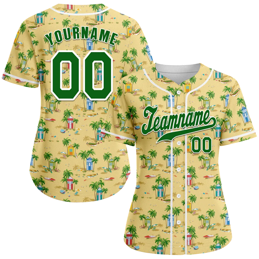 Custom Orange Hawaii Green Authentic Baseball Jersey BSBJ0a-bc0fb7b - Coolcustomize