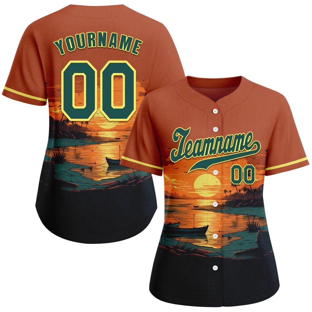 Custom Orange Black Hawaii Green Authentic Baseball Jersey BSBJ0a-bc0fb7f - Coolcustomize