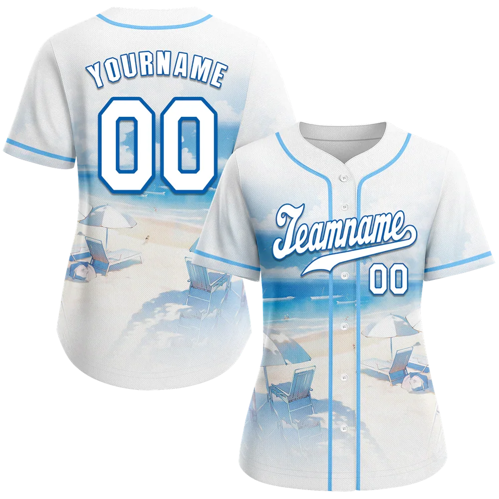 Custom White Blue Hawaii White Authentic Baseball Jersey BSBJ0a-bc0fb78 - Coolcustomize
