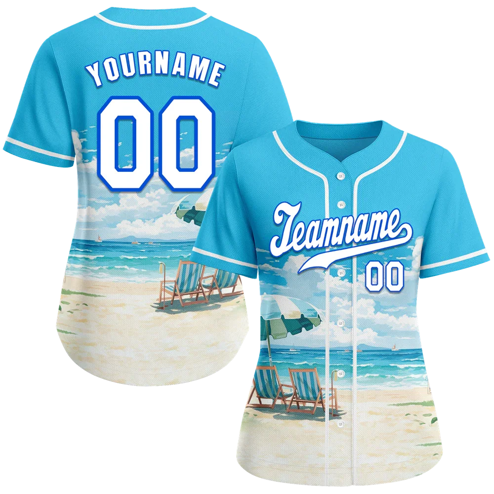 Custom Aqua Hawaii White Authentic Baseball Jersey BSBJ0a-bc0fb79 - Coolcustomize