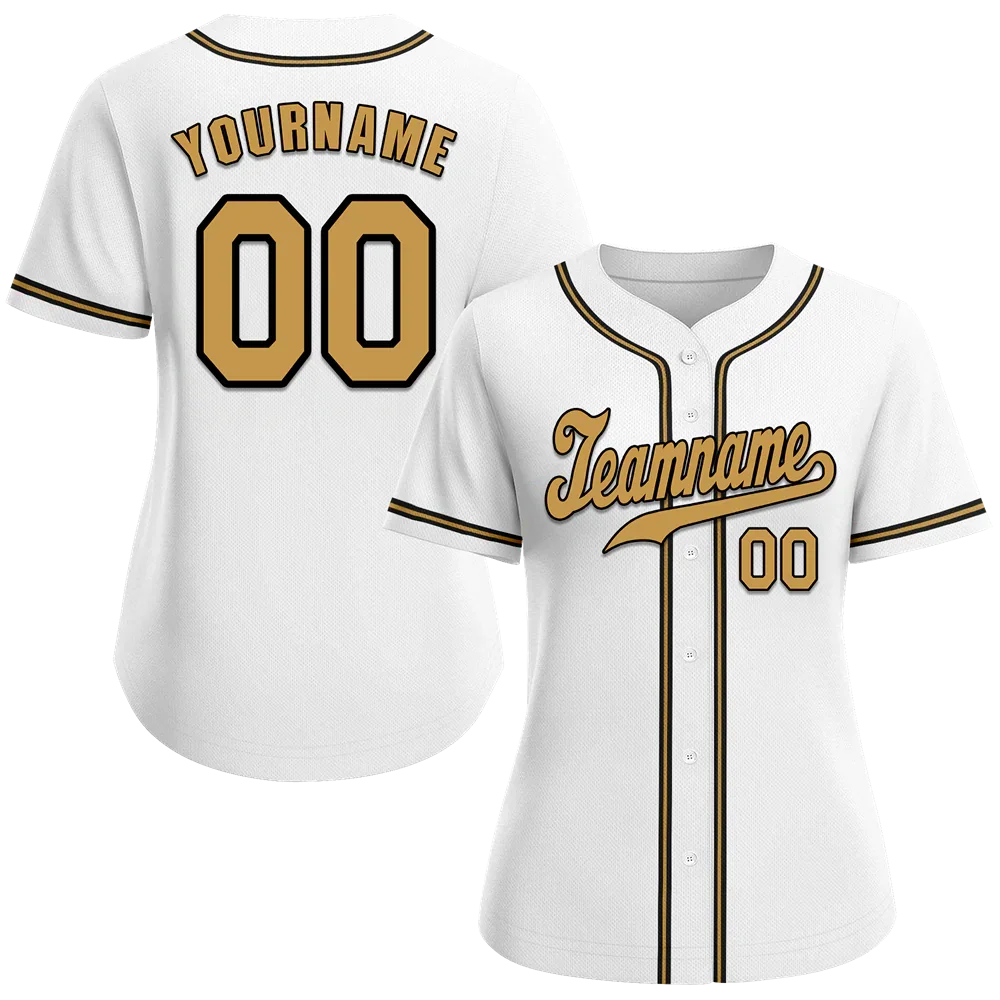 Custom White Classic Style Orange Authentic Baseball Jersey - Coolcustomize