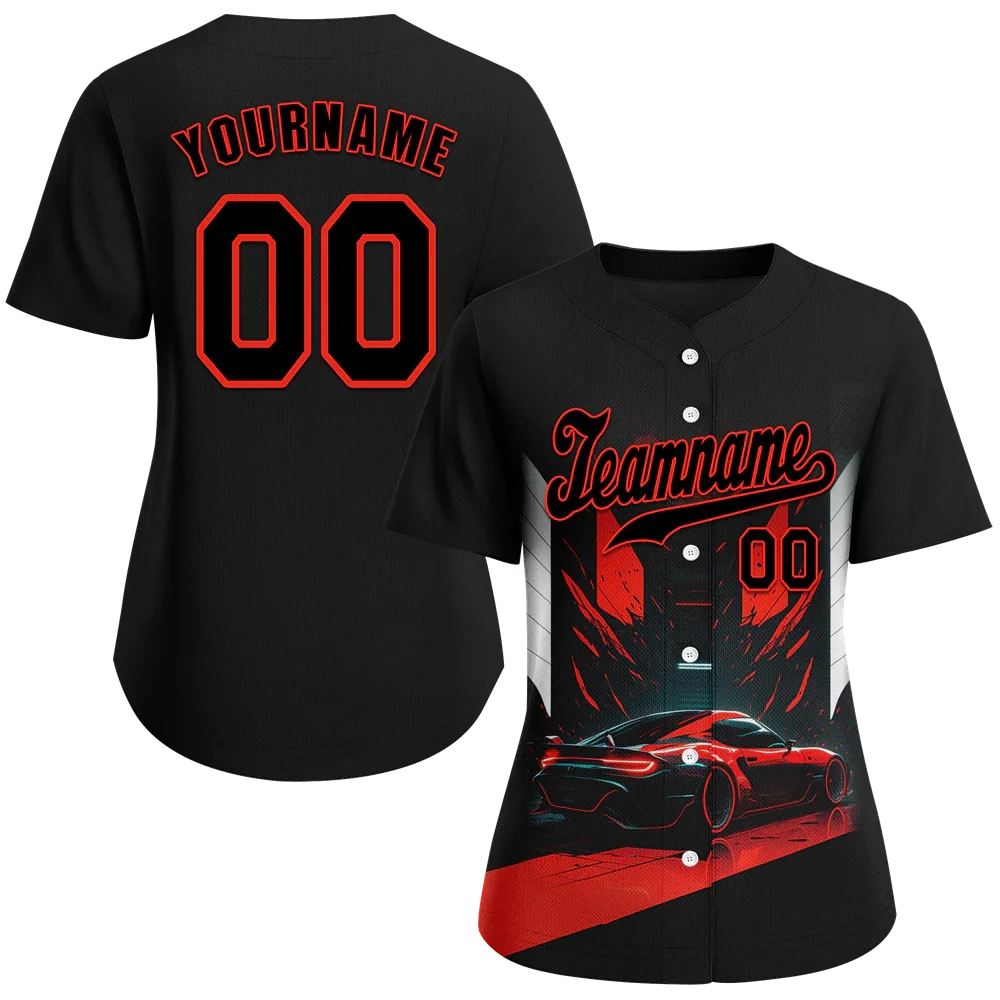 Custom Black Red Drift Fashion Black Authentic Baseball Jersey BSBJ0a-bc0fb8d - Coolcustomize