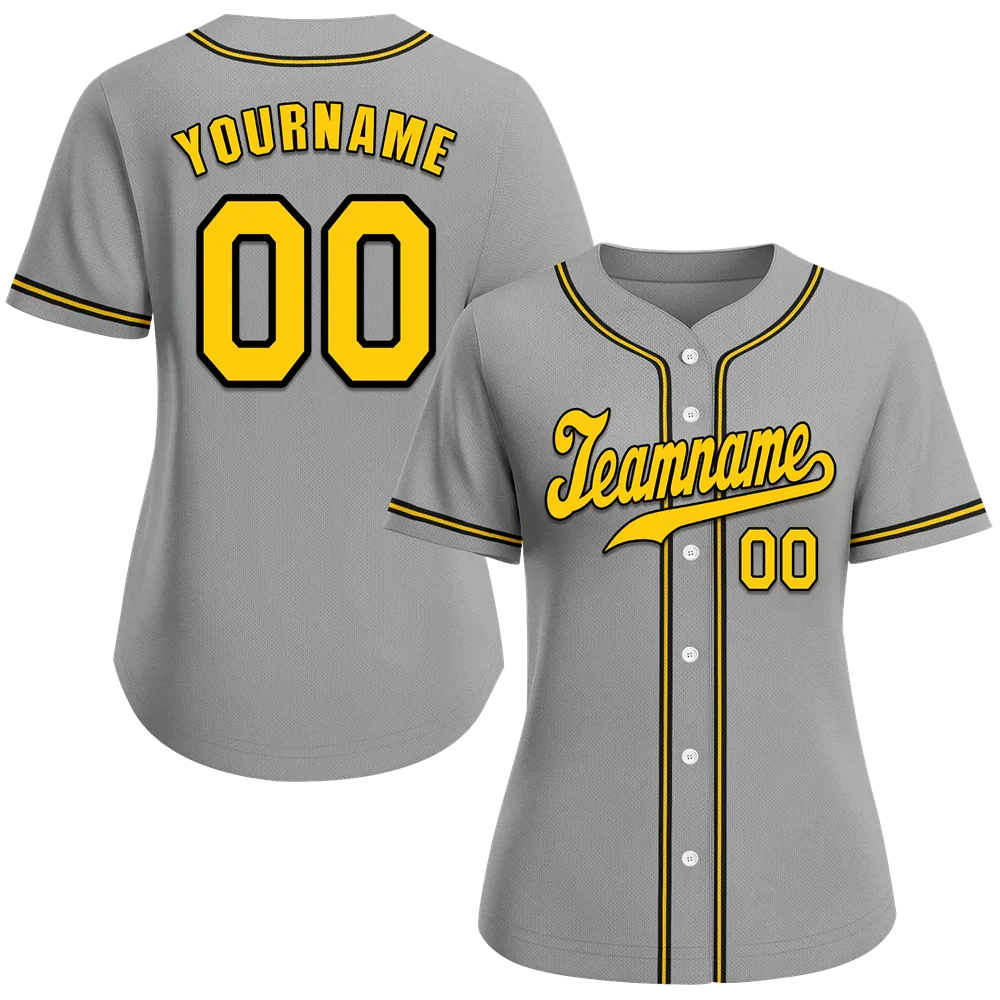 Custom Grey Classic Style Orange Authentic Baseball Jersey - Coolcustomize