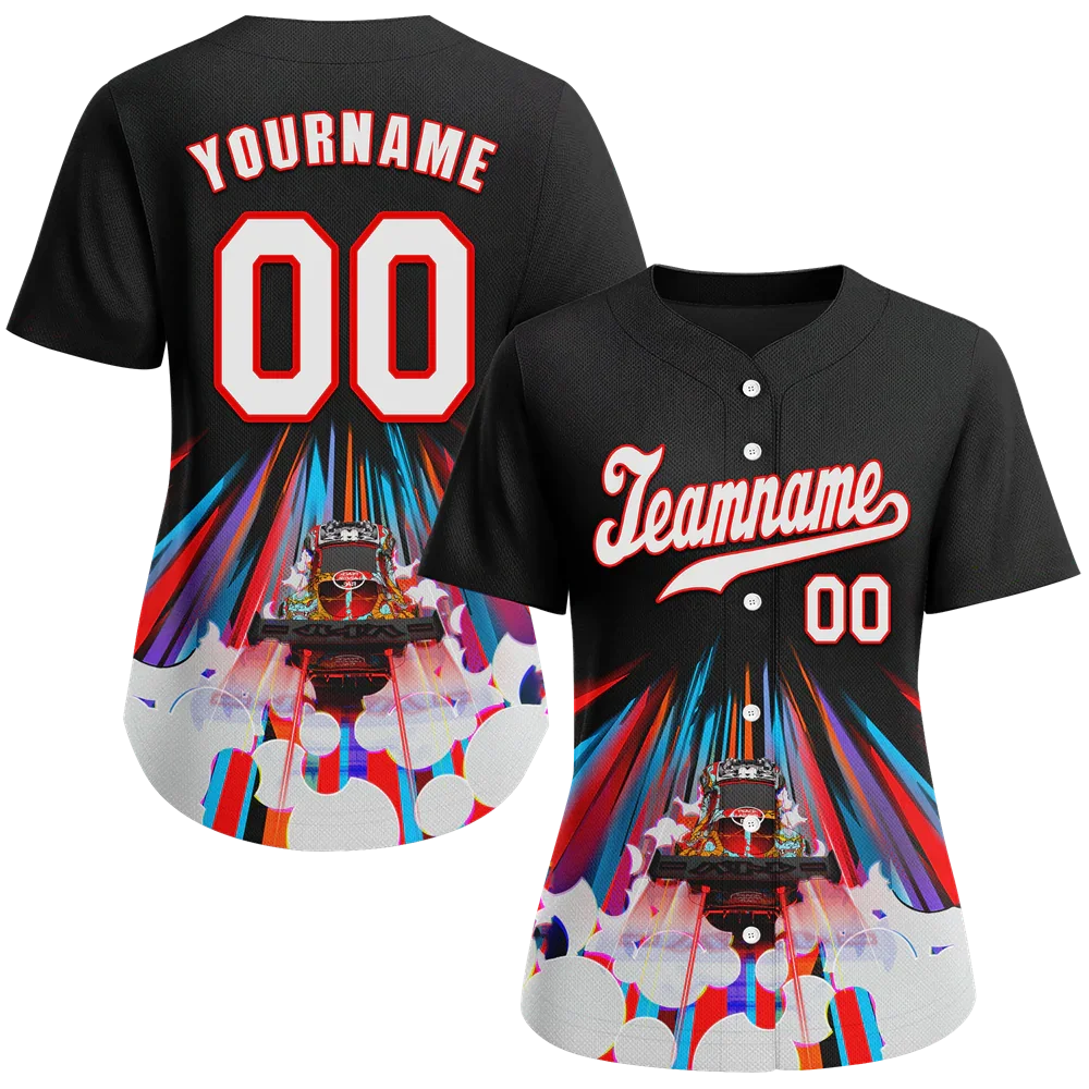 Custom Black White Drift Fashion White Authentic Baseball Jersey BSBJ0a-bc0fb90 - Coolcustomize