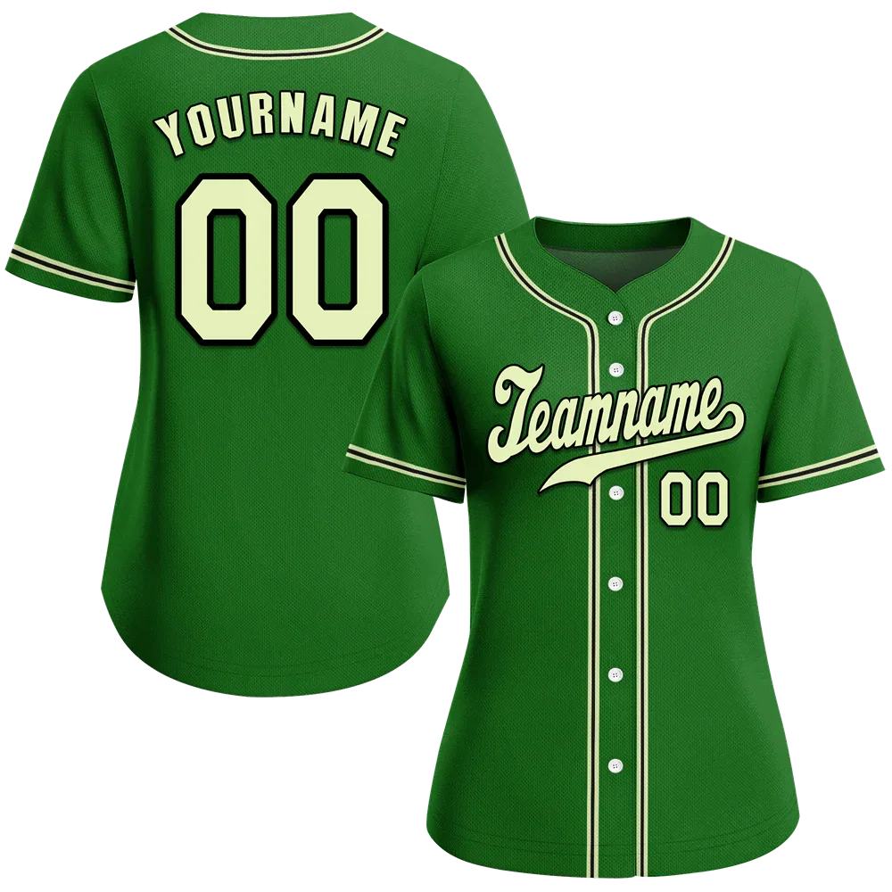 Custom Green Classic Style White Authentic Baseball Jersey - Coolcustomize