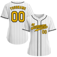 Custom White Stripe Fashion Orange Authentic Baseball Jersey