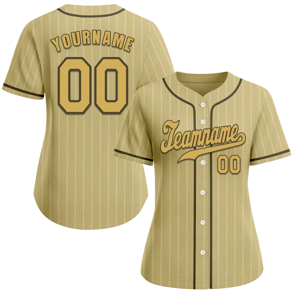 Custom Grey Stripe Fashion Orange Authentic Baseball Jersey - Coolcustomize