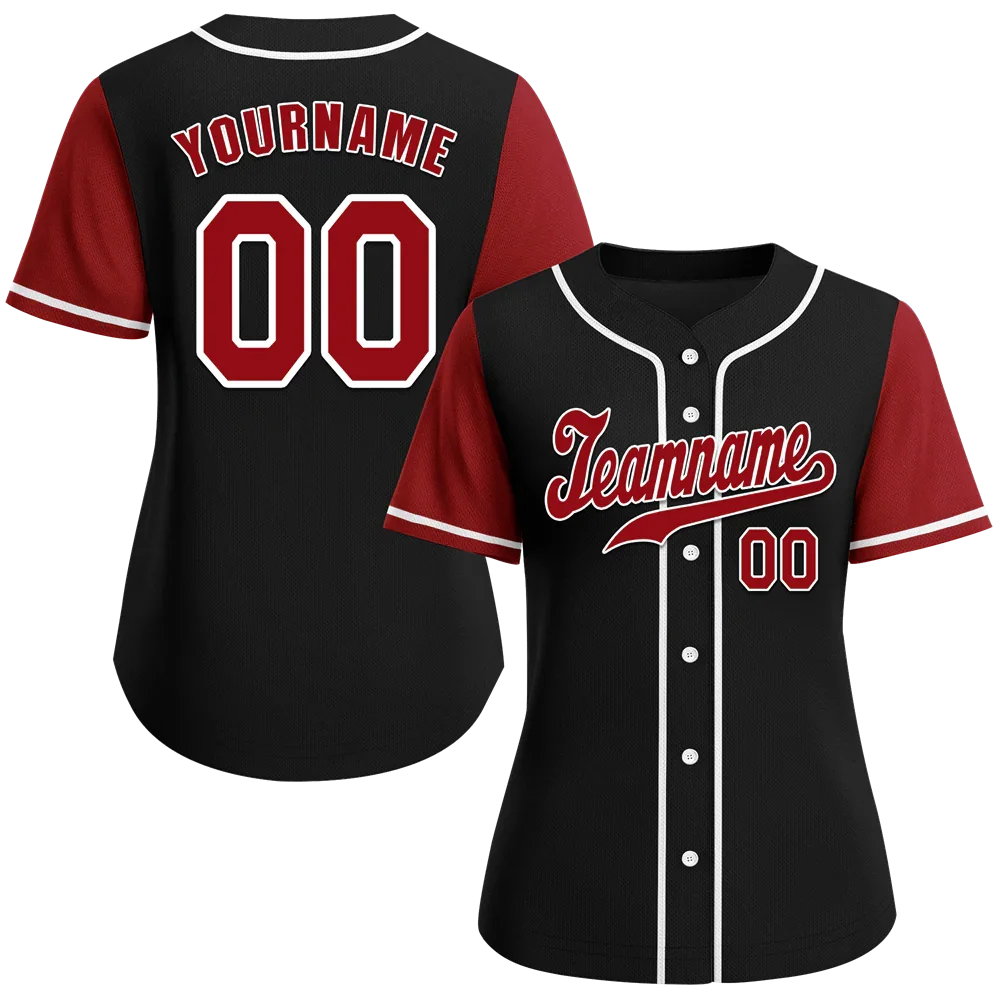 Custom Black Brown Raglan Sleeves Brown Authentic Baseball Jersey - Coolcustomize