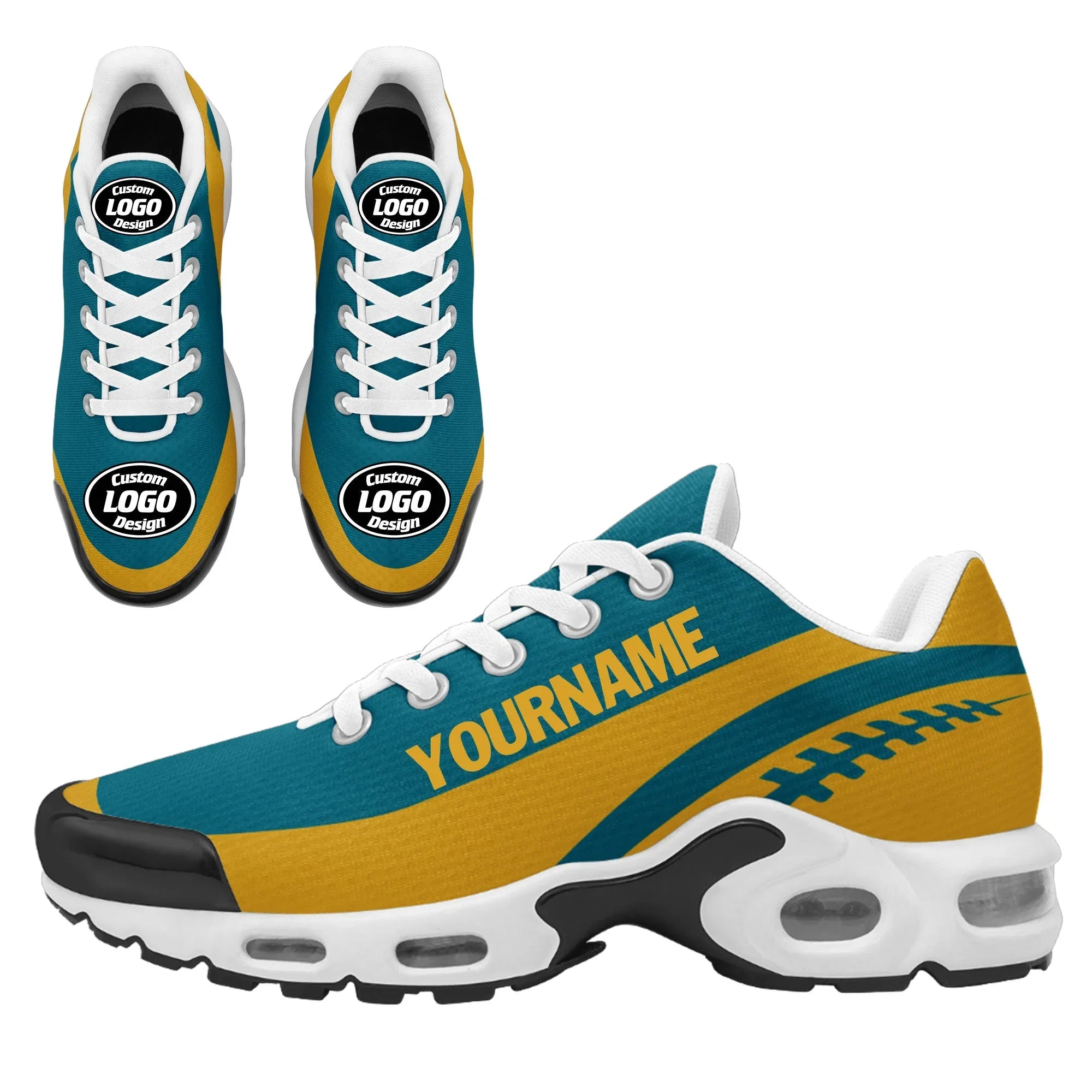 Custom Cyan Yellow TN Shoes Personalized Sneakers TN-D020077-16 - Coolcustomize