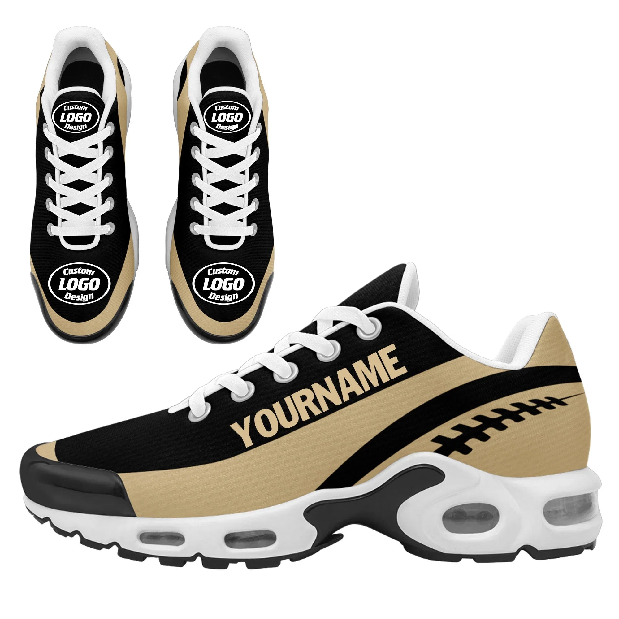 Custom Black Yellow TN Shoes Personalized Sneakers TN-D020077-18 - Coolcustomize