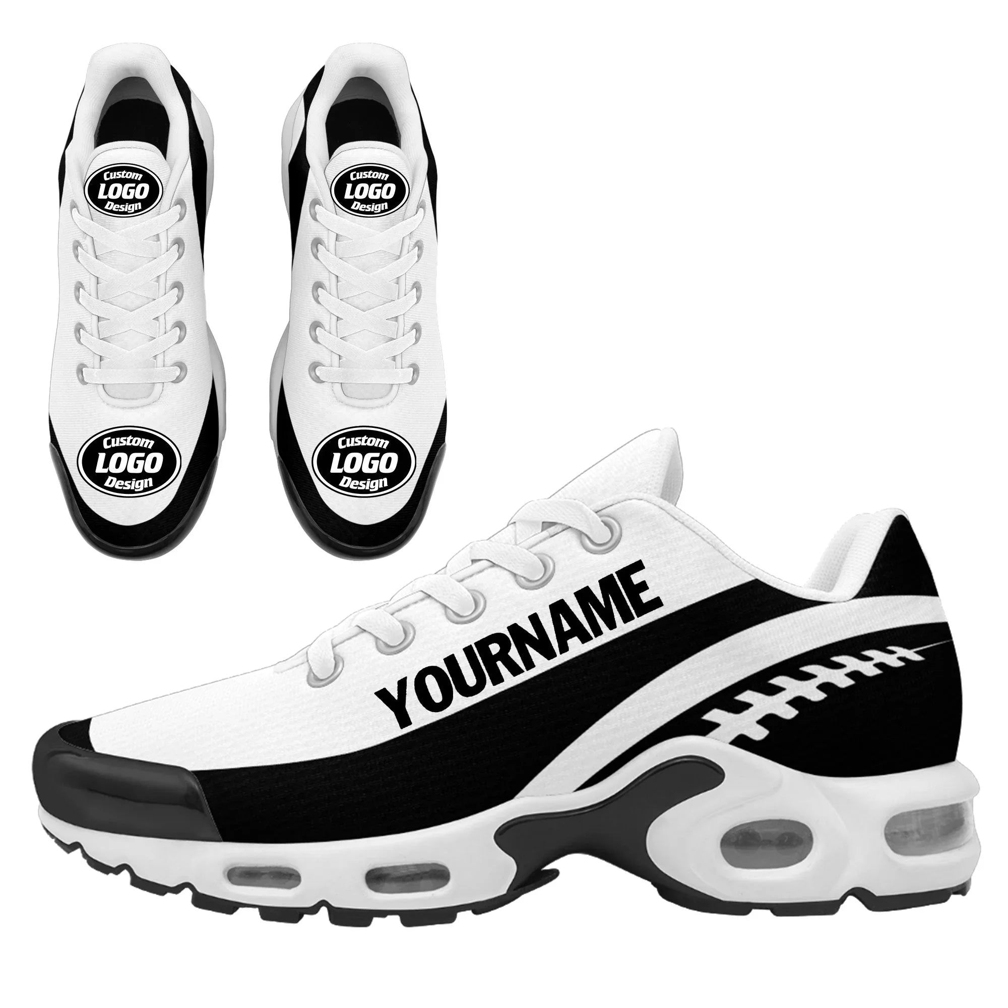 Custom Black White Jersey and TN Shoes Combo Offer Personalized ZH-D0200101-19 - Coolcustomize