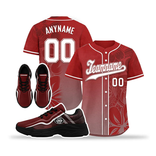 Custom Baseball Jersey and Chunky Shoes Personalized Combo Personalized Sneaker ZH-D020167-3 - Coolcustomize