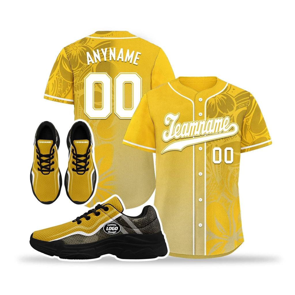 Custom Baseball Jersey and Chunky Shoes Personalized Combo Personalized Sneaker ZH-D020167-5 - Coolcustomize