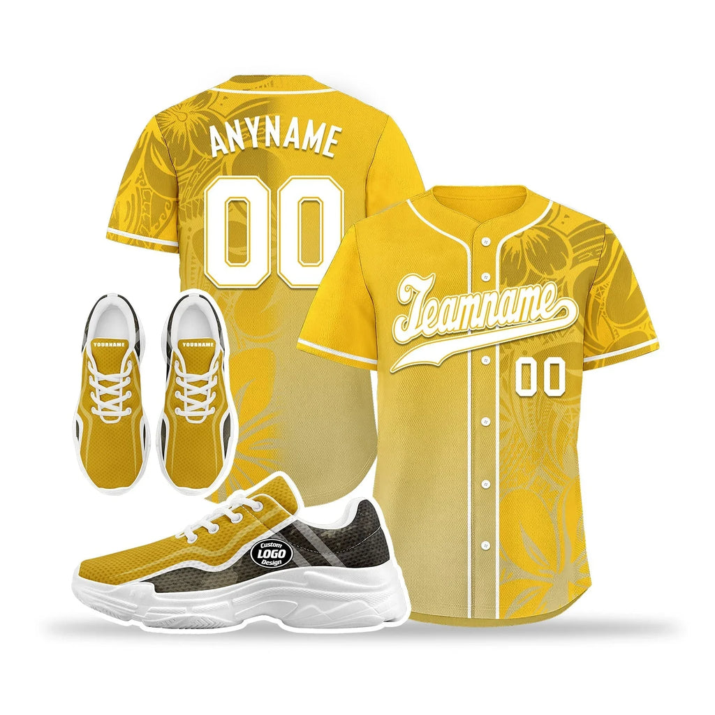 Custom Baseball Jersey and Chunky Shoes Personalized Combo Personalized Sneaker ZH-D020167-5 - Coolcustomize