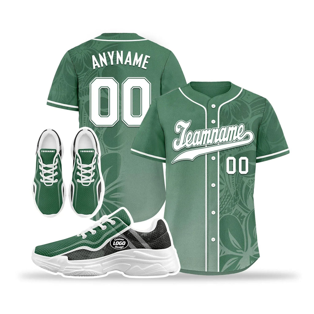 Custom Baseball Jersey and Chunky Shoes Personalized Combo Personalized Sneaker ZH-D020167-7 - Coolcustomize