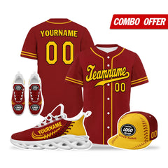 Custom Red Jersey MaxSoul Shoes and Hat Combo Offer Personalized ZH-bd0b00e0-aa