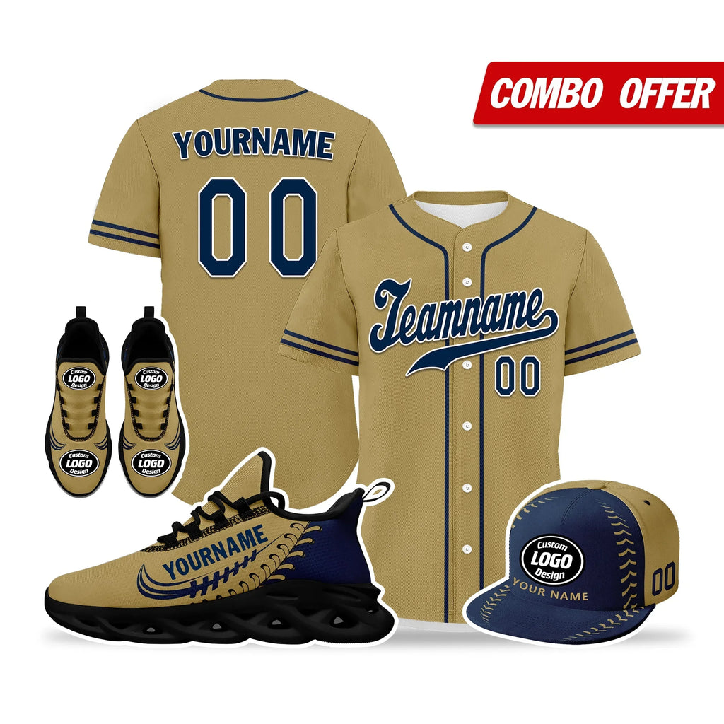 Custom Brown Jersey MaxSoul Shoes and Hat Combo Offer Personalized ZH-bd0b00e0-af - Coolcustomize