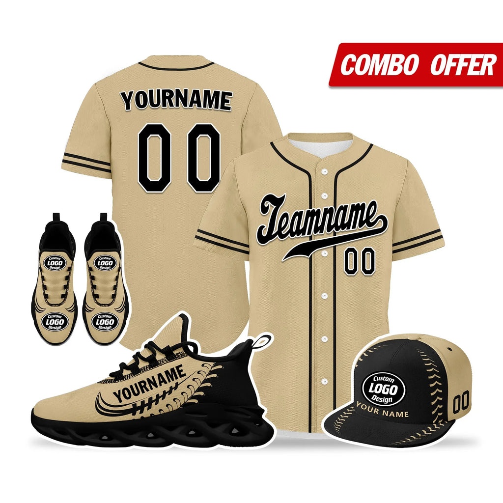 Custom Brown Jersey MaxSoul Shoes and Hat Combo Offer Personalized ZH-bd0b00e0-a8 - Coolcustomize