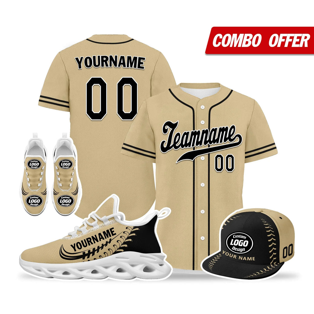Custom Brown Jersey MaxSoul Shoes and Hat Combo Offer Personalized ZH-bd0b00e0-a8 - Coolcustomize
