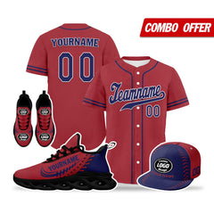 Custom Red Jersey MaxSoul Shoes and Hat Combo Offer Personalized ZH-bd0b00e0-ba