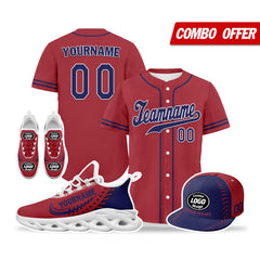 Custom Red Jersey MaxSoul Shoes and Hat Combo Offer Personalized ZH-bd0b00e0-ba