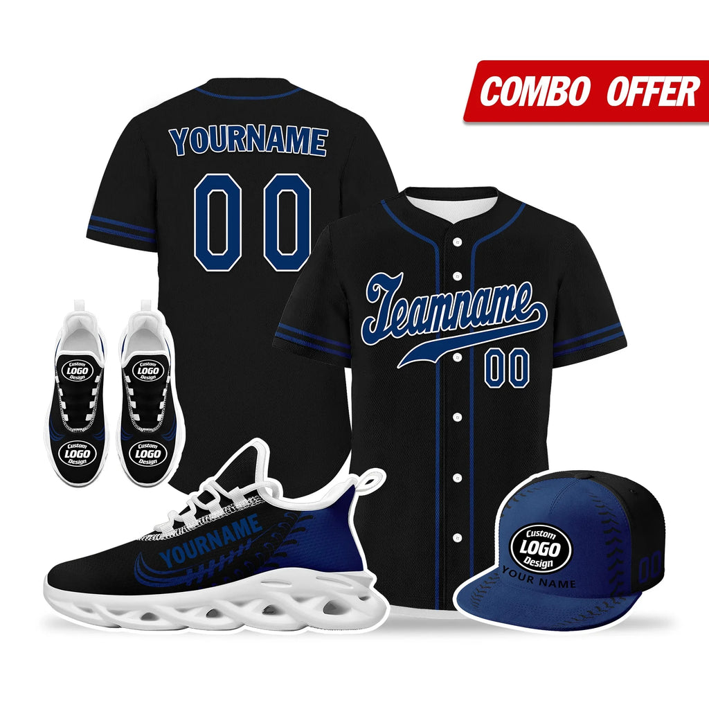 Custom Black Jersey MaxSoul Shoes and Hat Combo Offer Personalized ZH-bd0b00e0-bd - Coolcustomize