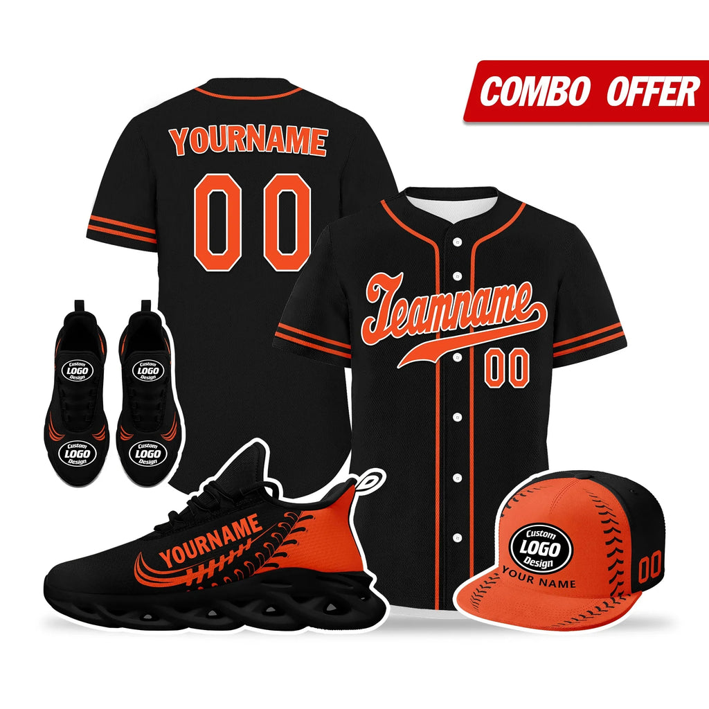 Custom Black Jersey MaxSoul Shoes and Hat Combo Offer Personalized ZH-bd0b00e0-b9 - Coolcustomize