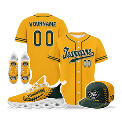 Custom Yellow Jersey MaxSoul Shoes and Hat Combo Offer Personalized ZH-bd0b00e0-c