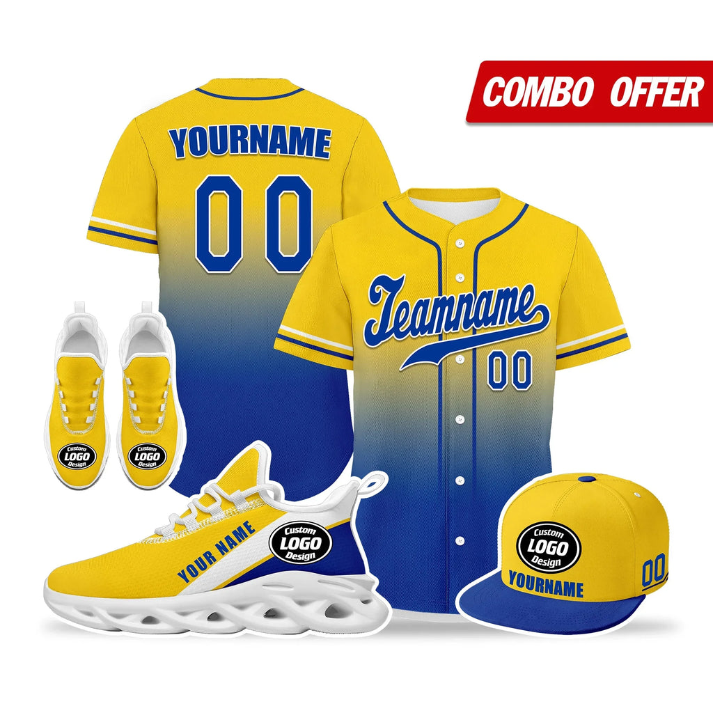 Custom Yellow Blue Jersey MaxSoul Shoes and Hat Combo Offer Personalized ZH-bd0b007e-aa - Coolcustomize