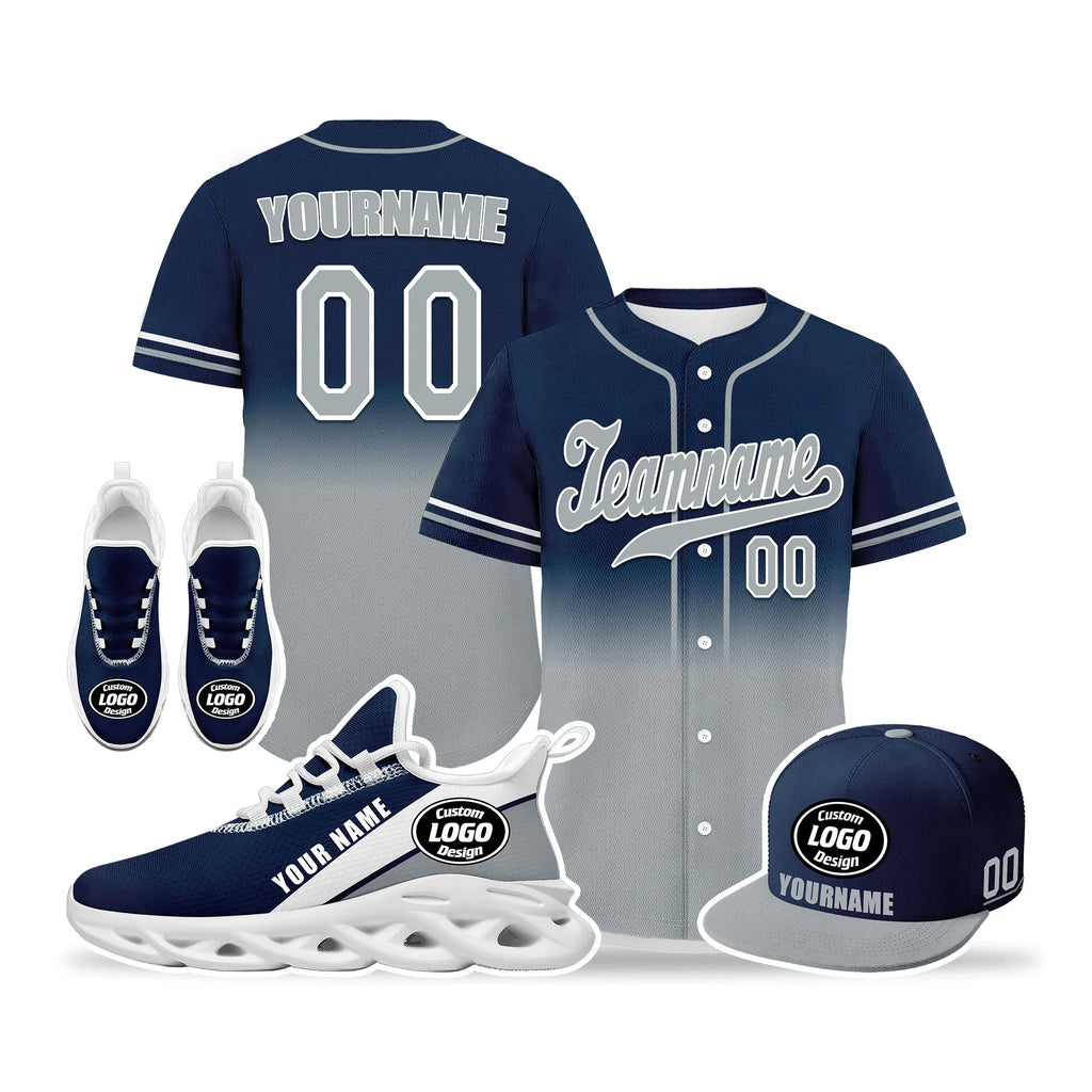 Custom Blue Grey Jersey MaxSoul Shoes and Hat Combo Offer Personalized ZH-bd0b007e-ad - Coolcustomize