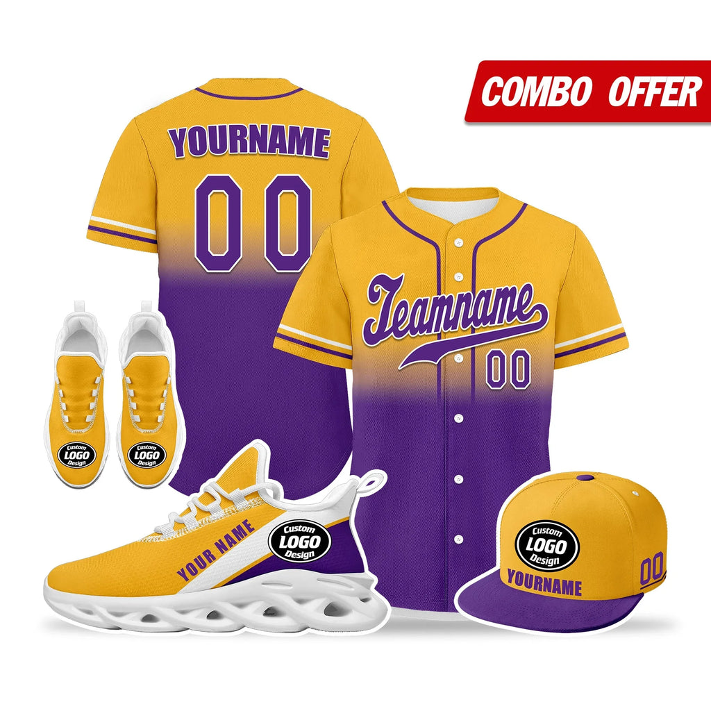 Custom Yellow Purple Jersey MaxSoul Shoes and Hat Combo Offer Personalized ZH-bd0b007e-7 - Coolcustomize