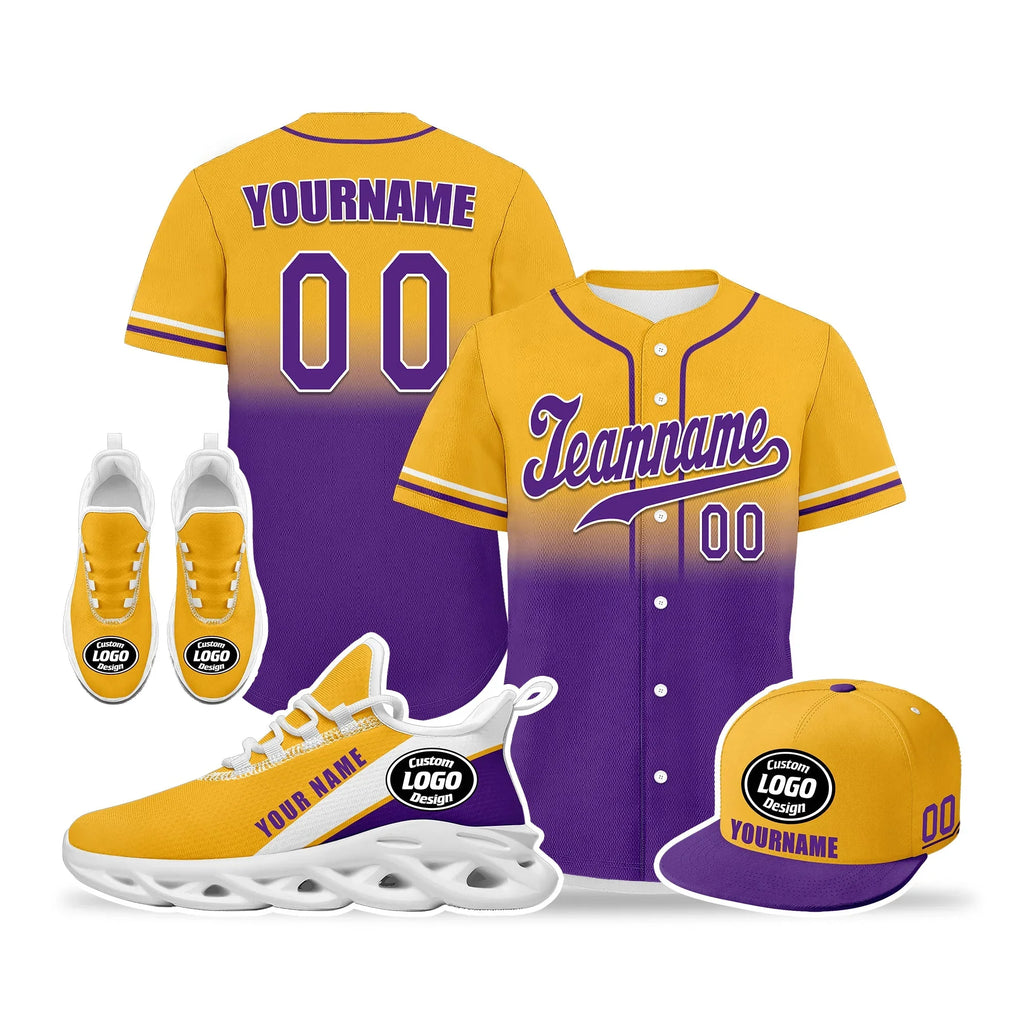 Custom Yellow Purple Jersey MaxSoul Shoes and Hat Combo Offer Personalized ZH-bd0b007e-7 - Coolcustomize