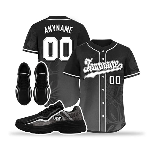 Custom Baseball Jersey and Chunky Shoes Personalized Combo Personalized Sneaker ZH-D020167-1 - Coolcustomize